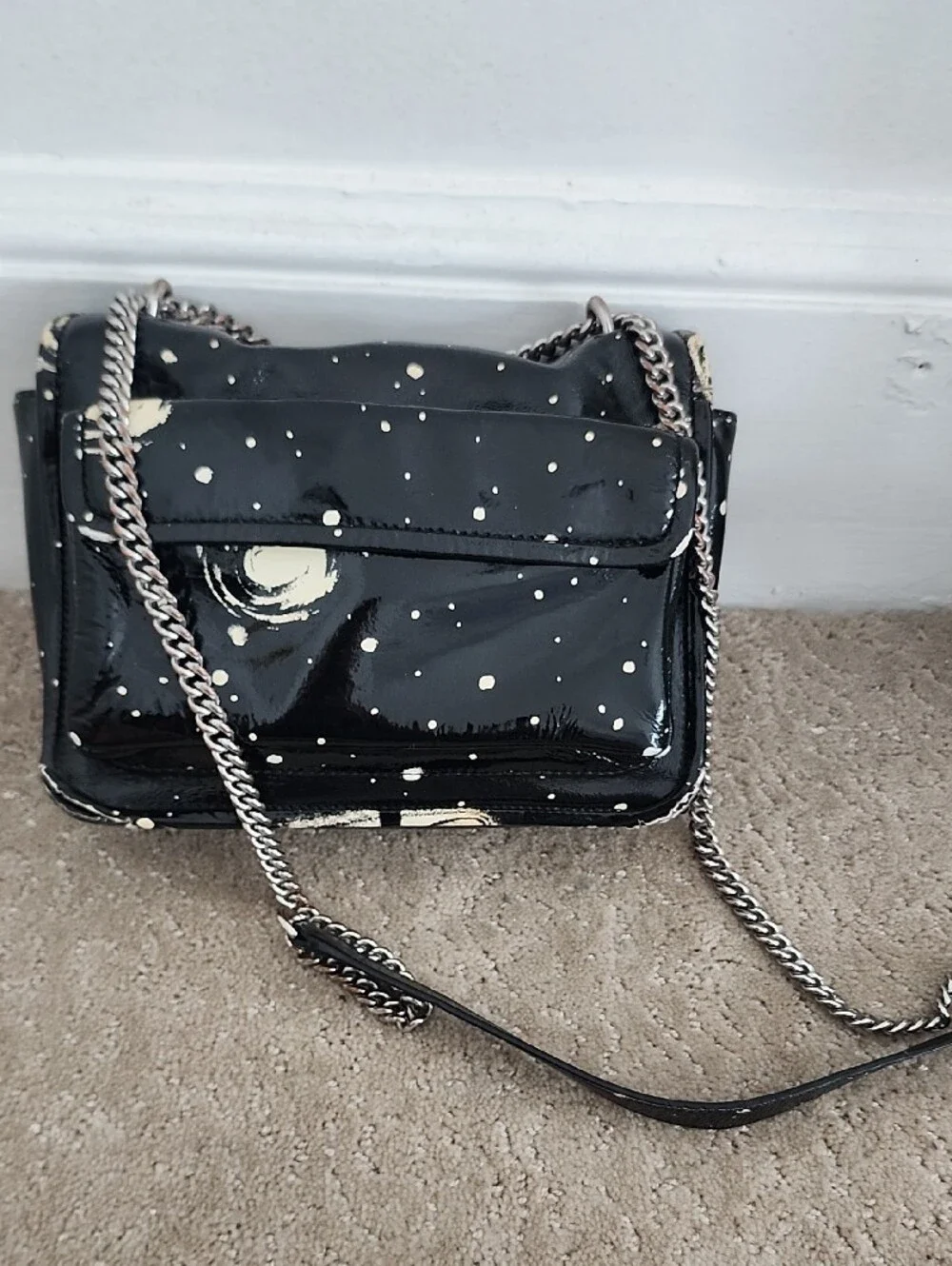 Marc By Marc Jacobs Patent Leather Galaxy Chain Shoulder Bag